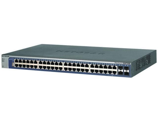 GSM7248R NetGear ProSafe 48-Ports Layer 2 Managed Gigabit Switch with Static Routing (Refurbished)