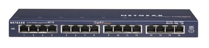 GS116NA NetGear ProSafe 16-Ports 10/100/1000Mbps Ethernet Gigabit Switch (Refurbished)