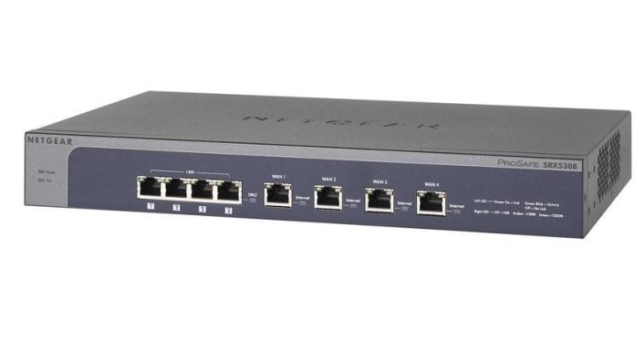 SRX5308-100EUS NetGear ProSafe 10/100/1000Mbps Quad WAN Gigabit SSL VPN/ Firewall (Refurbished)