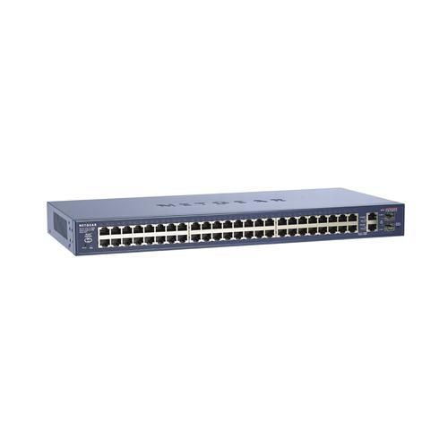 FS750T2EU NetGear ProSafe 48-Ports 10/100Mbps Smart Switch with 2 Gigabit Ports (Refurbished)