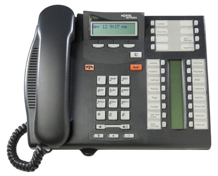 NT8B27JANAE6 Nortel Business Series Terminal T7316e Digital Phone Multi-line Operation Charcoal (Refurbished)