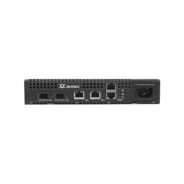 ISR6142 QLogic 2x1Gb/s IP Ports 2x2Gb/s Fibre Channel Ports 62 iSCSI Initiators 2 Management Ports with 2 SFPs and 1 Power Cord with Serial/Cat5 Cable Adapter Storage Router (Refurbished)