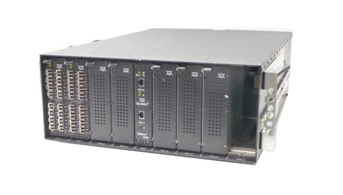 SB9200-32B QLogic SANbox 9200 Chassis Module 2 X 16-port 4/2/1Gb FC I/O Blade Dual Redundant CPU Blades No SFPs