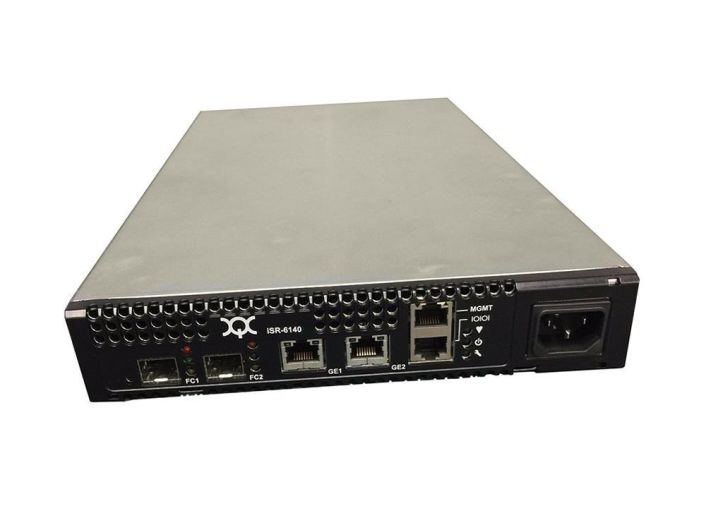 ISR6140-CK QLogic 2x1Gb/s IP Ports 2x2Gb/s Fibre Channel Ports 512 iSCSI Initiators 2 Management Ports with 2 SFPs and 1 Power Cord with Serial/Cat5 Cable Adapter Storage Router