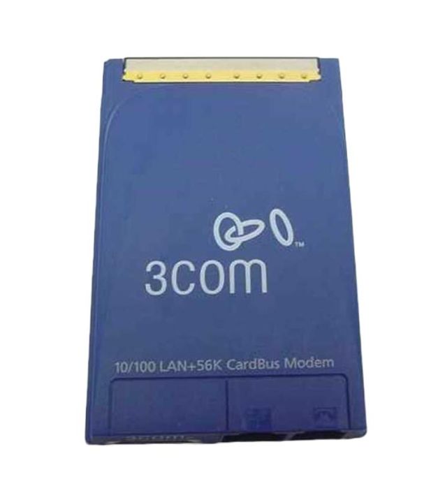 3C3FEM656C 3Com 56K 100Mbps 10/100Base-T PC Type 3 External Modem Card with Integrated Connector