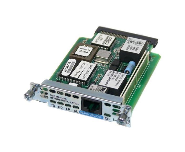 WIC-1DSU-56K4 Cisco 1-port 4-wire 56/64-kbps CSU/DSU WAN Interface Card 1 x Switched 56/64 WAN 56 Kbps Switched 56