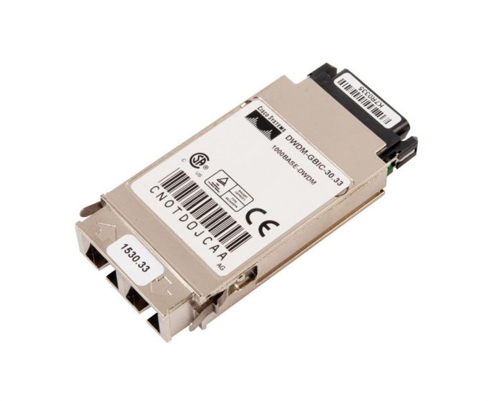 DWDM-GBIC-30.33-RF Cisco 1.25Gbps 1000Base-DWDM Single-Mode Fiber 80km 1530.33nm Duplex SC Connector GBIC Transceiver Module (Refurbished)