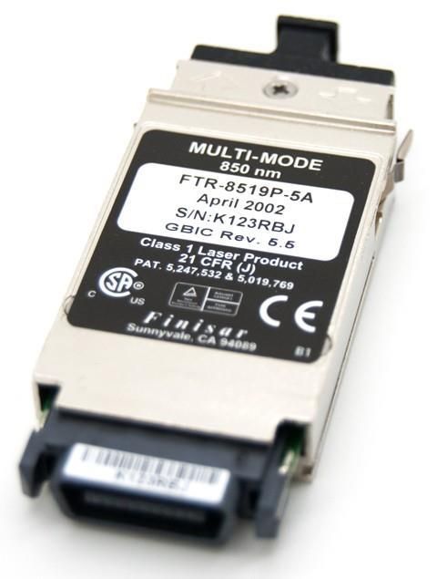 FTRJ-8519P-5A Finisar 2.125Gbps 1000Base-SX Multi-mode Fiber Short Wave 550m 850nm Duplex LC Connector SFP Transceiver Module