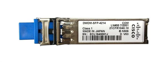DWDM-SFP-4214-RF Cisco 1Gbps 1000Base-DWDM Single-mode Fiber 80km 1542.14nm Duplex LC Connector SFP Transceiver Module (Refurbished)