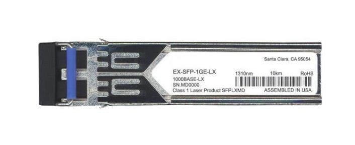 EXSFP1GELX Juniper 1Gbps 1000Base-LX Single-mode Fiber 10km 1310nm Duplex LC Connector SFP Transceiver Module (Refurbished)