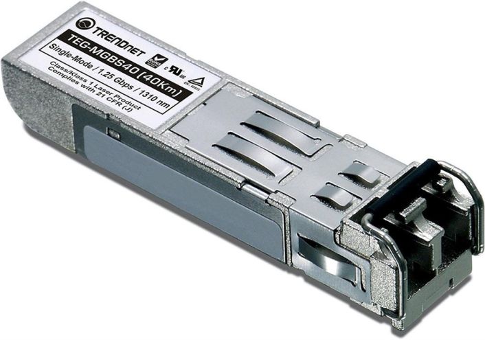 TEG-MGBS40 TRENDnet 1.25Gbps 1000Base-LX Single-mode Fiber 40km 1310nm Duplex LC Connector SFP (mini-GBIC) Transceiver Module
