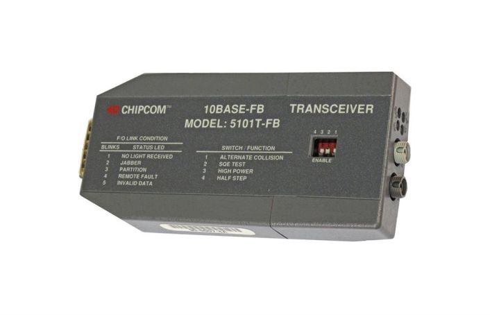 5101TFBST 3Com 10Base-FB AUI to Fiber ST Connector Transceiver Module