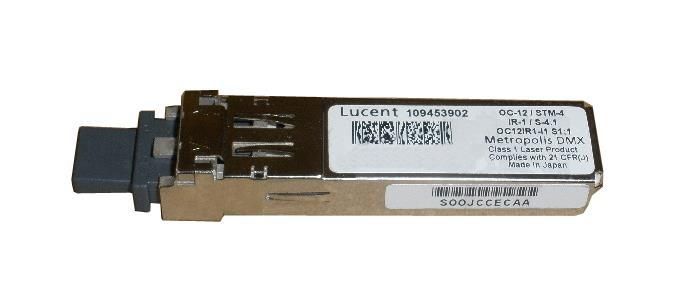 109453902 Alcatel-Lucent 622Mbps OC-12/STM-4 IR-1 Single-mode Fiber 15km 1310nm Duplex LC Connector SFP Transceiver Module (Refurbished)
