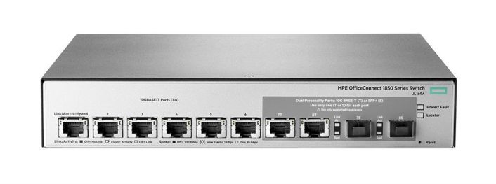 JL169-61001 HP Officeconnect 1850 6-Ports SFP+ Manageable Layer 2 Rack-Mountable Gigabit Ethernet Switch (Refurbished)