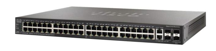 SG500-52 Cisco SG500 52-Port 10/100/1000 RJ-45 Manageable Stackable Layer2 Rack-mountable Switch with 2x Combo Gigabit SFP Slots and 2x SFP Slots (Refurbished)