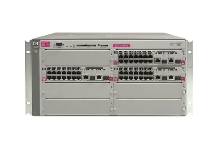 J8167A HP ProCurve Switch 5308xl-48G 48-Ports Layer-4 Managed Stackable Gigabit Ethernet with 6 x SFP (mini-GBIC) with 8-Slot Chassis (Refurbished)