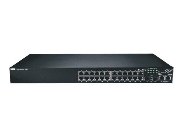PCT3524 Dell Powerconnect 3524p 24-Ports SFP 10/100/1000Base-T PoE Manageable Layer 2 and Layer 3 Rack-mountable Fast Ethernet Switch (Refurbished)