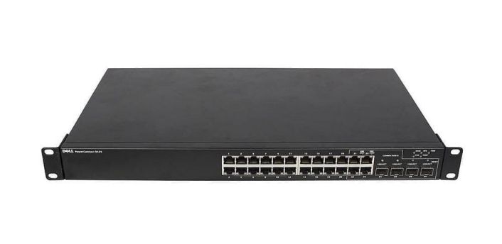 550976773 Dell Powerconnect 5424 24-Port SFP 10/100/1000Base-T PoE+ Manageable Layer 2 Rack-mountable Gigabit Ethernet Switch (Refurbished)