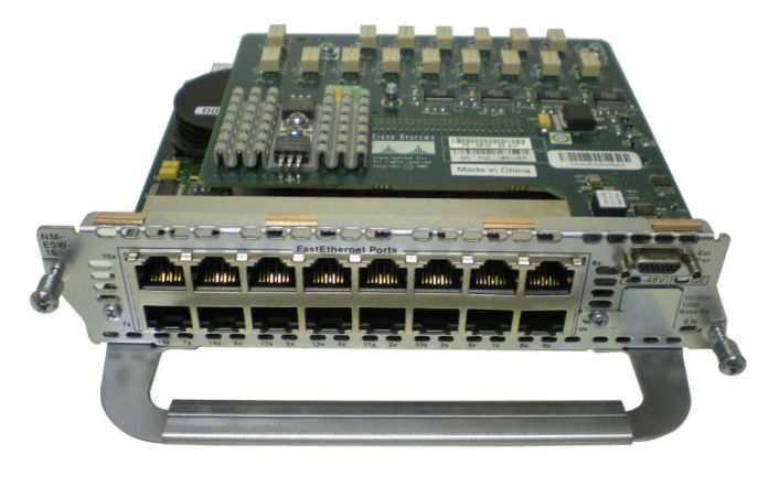 NM-16ESW-PWR-DDO Cisco 16-Ports RJ-45 10BaseT/100BaseTX 100Mbps Autosensing Ports Ethernet Switch (Refurbished)