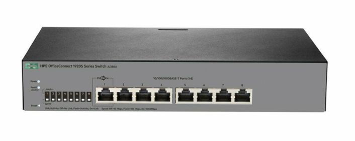 JL380-61001 HP Officeconnect 1920s 8-Ports SFP 10/100/1000Base-T PoE Manageable Layer 3 Rack-Mountable Gigabit Ethernet Switch (Refurbished)