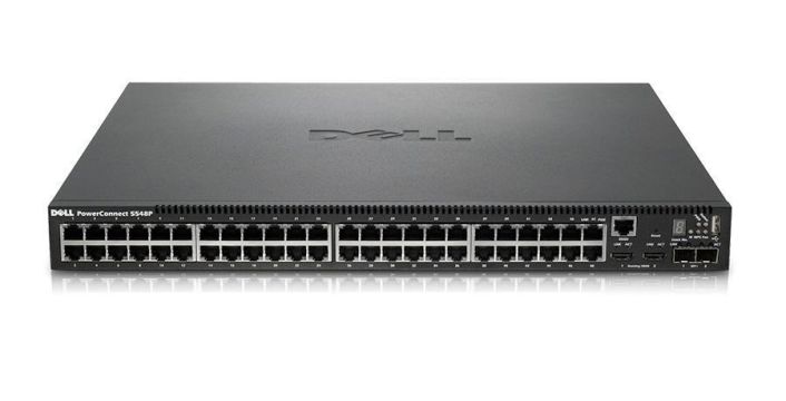PCT5548P Dell Powerconnect 5548p 48-Ports SFP+ 10/100/1000Base-T PoE Manageable Layer 3 Rack-mountable Gigabit Ethernet Switch (Refurbished)