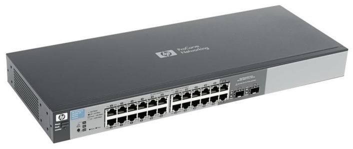 J9450AB HP Procurve 1810-24G 24-Ports 10/100/1000Base-T RJ-45 Manageable Layer2 Rack-mountable Ethernet Switch with 2x Shared SFP (mini-GBIC) Ports (Refurbished)