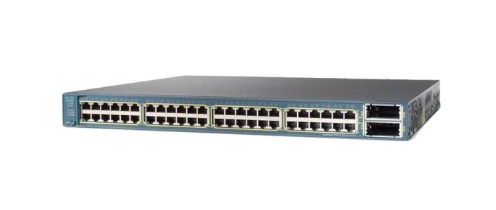 WS-C3560E-48PD-E Cisco Catalyst 3560E 48-Ports 10/100/1000Mbps POE 2 10GE(X2) 750W IPS Switch (Refurbished)