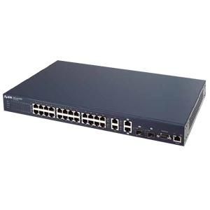 ES-3124 Zyxel 4-Ports SFP+ Layer 2+ Fast Ethernet Managed Switch 24 x 10/100Base-TX LAN 2 x 1000Base-T (Refurbished)