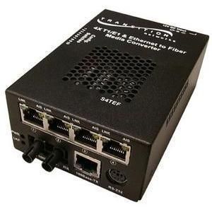 S4TEF1011-110 Transition 10/100Base-TX to 100Base-FX SC 1300 NM Multi-Mode 2 Kilometers/1.2 Miles for Stand-Alone Media Converter