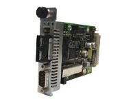 CRS2F3111-100 Transition DB-9 to 1300 NM Multi-Mode (ST) 2 Kilometers/1.2 Miles for RS232 with Remote Management Point System Slide-In-Module Media Converter