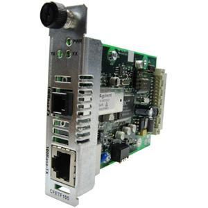 CFETF1016-105 Transition 100Base-TX (RJ-45) to 100Base-FX 1310 NM Single-Mode (SC) 60 Kilometers/32.3 Miles for Fast Ethernet Point System Slide-In-Module Media Converters