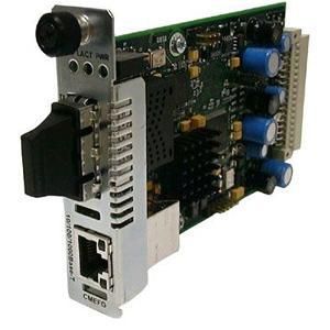 CFBRM1011-100 Transition 10/100Base-TX (RJ-45) to 100Base-FX 1300 NM Multi-Mode (ST) 2 Kilometers/1.2 Miles for OAM / IP-Based 10/100 Bridging Point System Slide-In-Module Media Converter