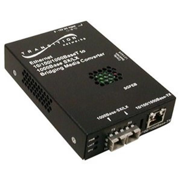 SGFEB1013-120-UK Transition 10/100/1000Base-TX to 1000Base-SX MM SC Media Converter