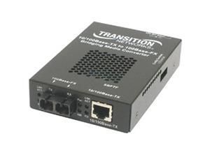 SBFTF1011-105 Transition 10/100Base-TX (RJ-45) to 100Base-FX 1300 NM Multi-Mode (ST) 2 Kilometers/1.2 Miles for 10/100 Bridging Stand-Alone Media Converters