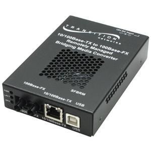 SFBRM1040-100-NA Transition 10/100Base-TX (RJ-45) to SFP Slot (Empty) for 10/100 Bridging Stand-Alone Media Converter