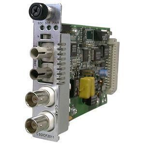 CSDTF3029-116 Transition 2 x Coax BNC to 1550 NM TX / 1310 NM RX Single-Fiber Single-Mode (SC) 20 Kilometers/12.4 Miles for Remotely Managed T1/E1 Copper to Fiber Media Converter