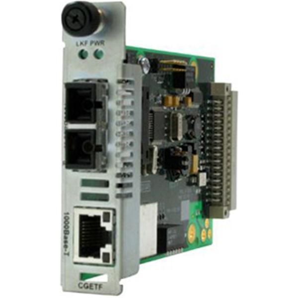 CGETF1029-110 Transition 1000Base-T (RJ45) to 1000Base-LX 1310 NM TX/1550 NM RX Single Fiber Single-Mode SC 20 Kilometers/12.4 Miles for Gigabit Ethernet Point System Slide-In-Module Media Converters