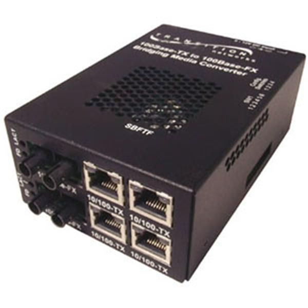 SBFTF1011-140 Transition 10/100Base-TX (RJ45) to 100Base-FX 1300 NM Multimode ST Duplex Stand-Alone for Fast Ethernet Media Converter