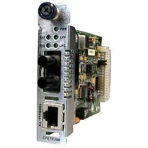 CFETF1029-208 Transition 100Base-TX (RJ-45) to 100Base-FX 1550 NM TX / 1310 NM RX Single-Fiber Single-Mode (SC) 40 Kilometers/24.9 Miles for Fast Ethernet Point System Slide-In-Module Media Converter