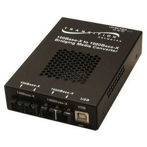 SFBRM1317-100 Transition 100Base-FX 1300 NM Multi-Mode (SC) 2 Kilometers/1.2 Miles to 1000Base-LX 1550 NM Single-Mode (SC) 65 Kilometers/40.4 Miles for 10/100 Bridging Stand-Alone Media Converter