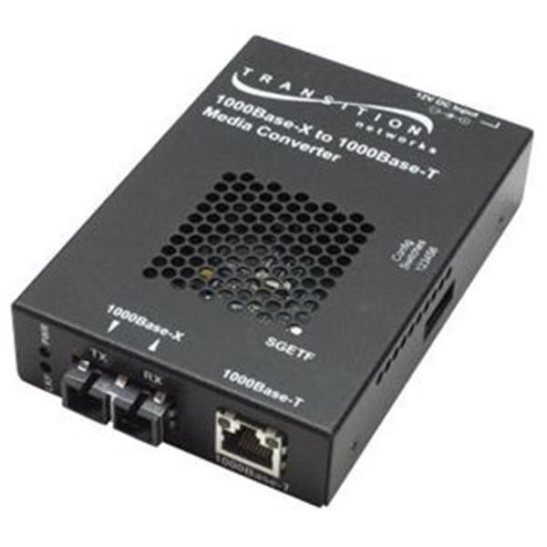 SGETF1029-113 Transition 1000Base-T (RJ-45) to 1000Base-LX 1550 NM TX / 1310 NM RX Single-Fiber Single-Mode (SC) 40 Kilometers/24.9 Miles for Gigabit Ethernet Stand-Alone Media Converter