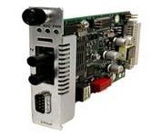 CRS4F3114-100 Transition DB-9 1.2 Kilometers/0.7 Miles to 1310 NM Single-Mode (SC) 20 Kilometers/12.4 Miles for RS422/485 Point System Slide-In-Module Media Converter