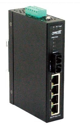 SISTP1013-141-LRT Transition 4 x 10/100Base-TX (RJ-45) to 100Base-FX 1300 NM Multi-Mode (SC) 2 Kilometers/1.2 Miles for 10/100 Industrial PoE Stand-Alone Media Converter