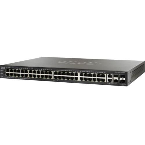 SF300-48PP-K9NA-RF Cisco SF300 Series 48-Ports 10/100 PoE+ Gigabit Uplink Managed Switch with 2x Gigabit and 2x mini-GBIC Combo Ports (Refurbished)