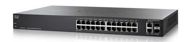 SF200E-24-EU Cisco SF200E 24-Ports 10/100Base-TX Ethernet 2 x Combo Gigabit SFP Port Ethernet Switch (Refurbished)
