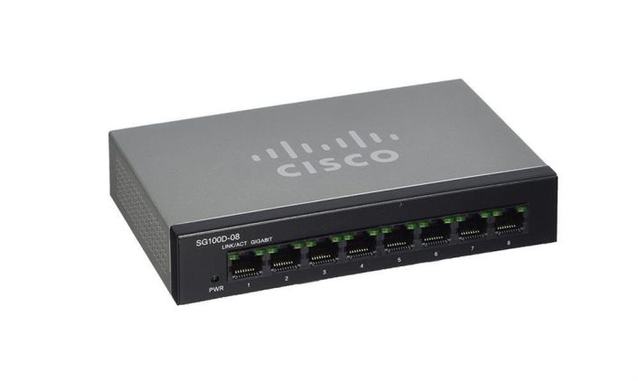 SG100D-08-EU Cisco Small Business SG100D 8-Ports 10/100/1000Mbps Gigabit Desktop Switch (Refurbished)