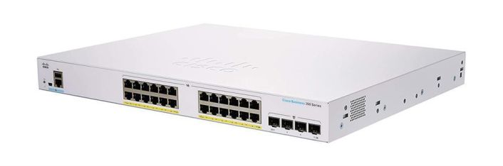 CBS220-24T-4G-NA Cisco Business CBS220-24T-4G Ethernet Switch - 24 Ports - Manageable - 2 Layer Supported - Modular - 4 SFP Slots - 18 W Power Consumption - Optical Fiber, Twisted Pair - 3 Year Limited  (Refurbished)