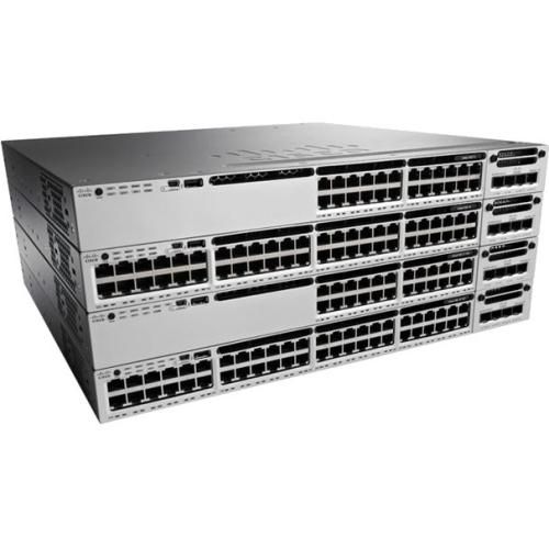 C1-WSC3850-48XS-S Cisco ONE Catalyst 3850 48-Ports PoE+ 4x 40 Gigabit Ethernet Expansion Slots Optical Fiber 48-Ports SFP+ Slots Layer3 Rack-Mountable 1U and Desktop Switch (Refurbished)