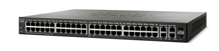 SF300-48PP-K9-NA Cisco SF300 Series 48-Ports 10/100 PoE+ Gigabit Uplink Managed Switch with 2x Gigabit and 2x mini-GBIC Combo Ports (Refurbished)