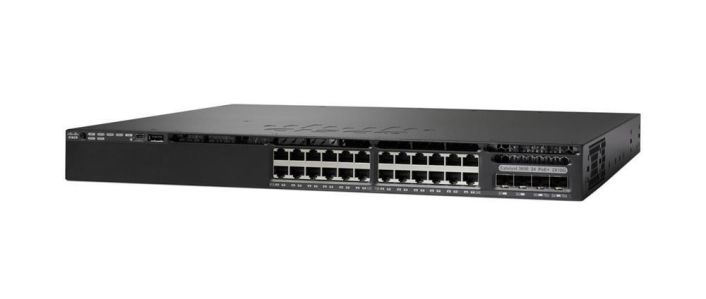 WS-C3650-24PS-S Cisco Catalyst 3650 3650-24P 24-Ports 10/100/1000Base-T RJ-45 PoE+ Manageable Layer3 Rack-mountable 1U Switch with 4x SFP Ports (Refurbished)